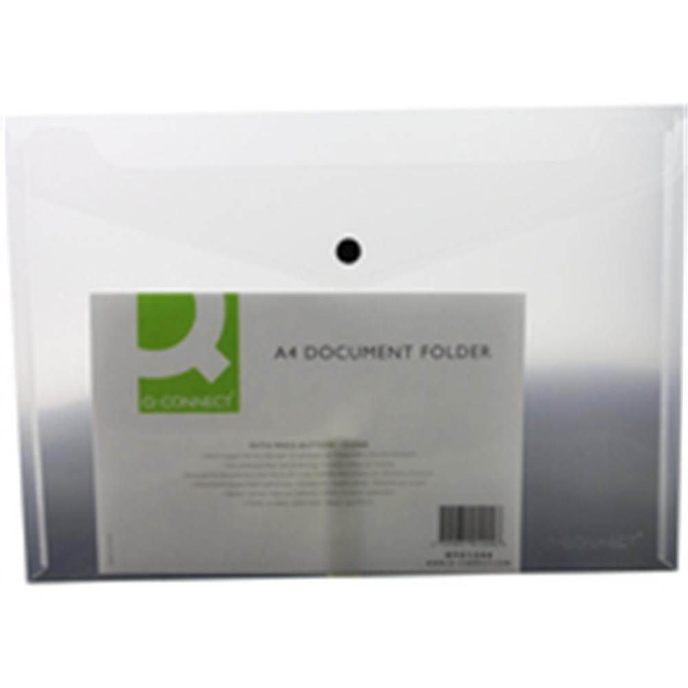 Q-Connect Document Folder Plastic A4 Clear